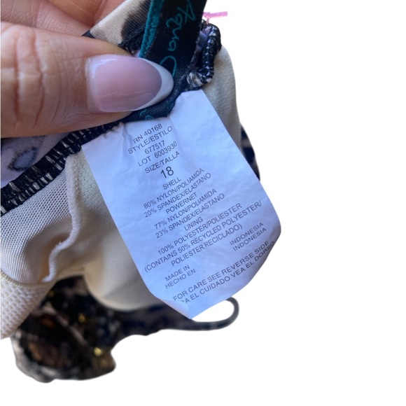 Aqua Green PLUS SIZE Leopard Swimsuit | Size:18 - Picture 6 of 10